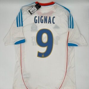 New Gignac #9 Olympique Marseille 2011/2012 Home ORIGINAL Adidas Soccer Jersey M